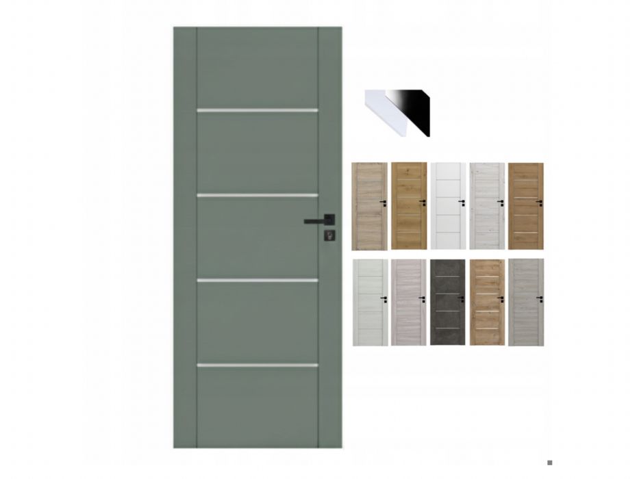 Drzwi wewnętrzne PEGASUS Windoor wąskie szybki przylgowe bezprzylgowe