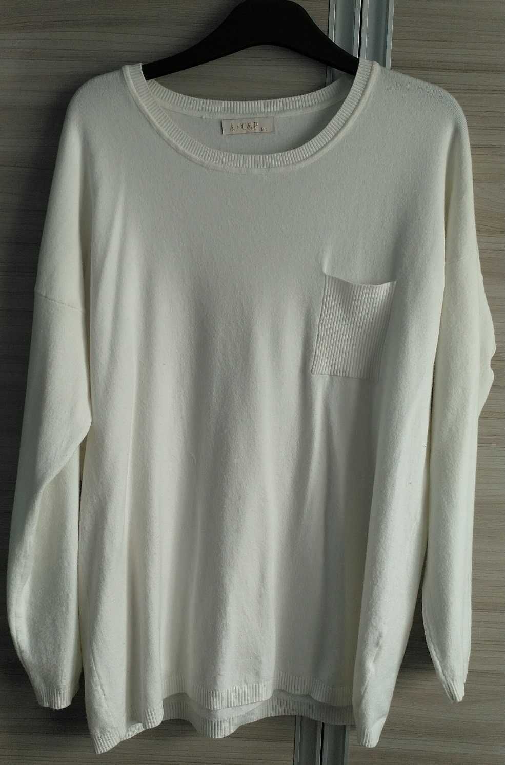 sweter biały M/L