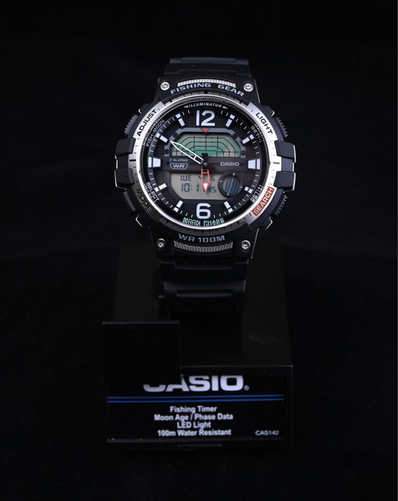 Годинник чоловічий Casio WSC-1250H-1A новий оригінал fishing gear