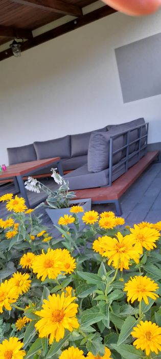 Zestaw wypoczynkowy meble ogrodowe narożnik ogrodowy loft