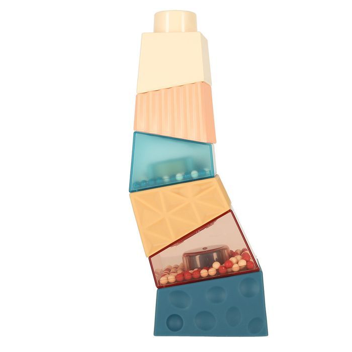 Wieża Edukacyjna Klocki Sensoryczne Piramida Układanka Montessori