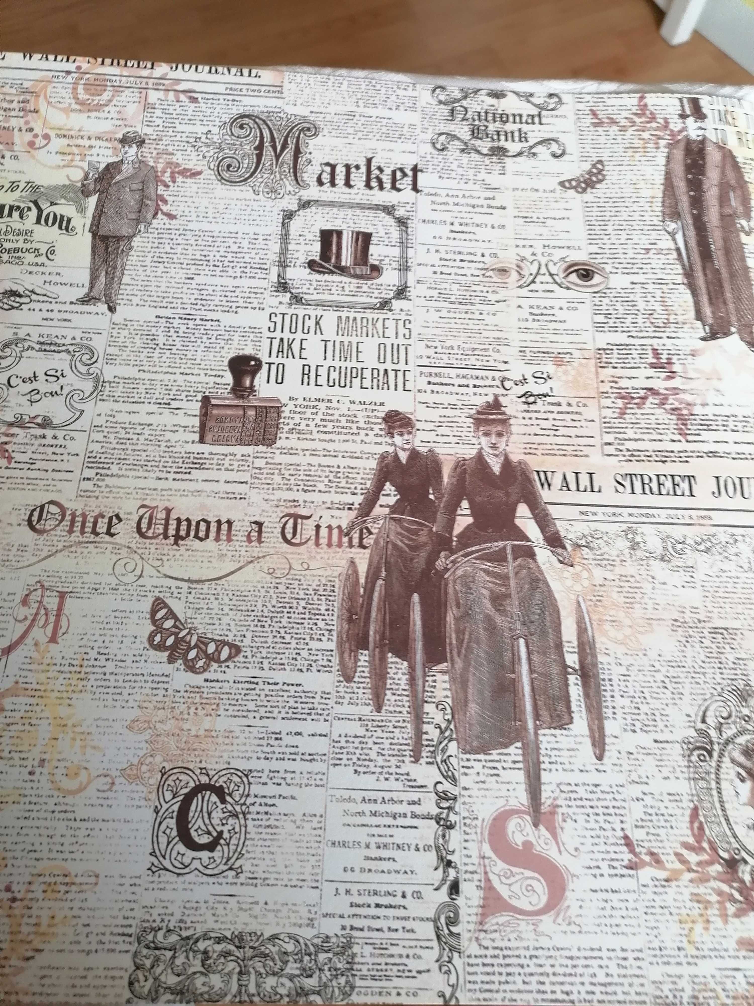Papier kartki scrapbooking vintage Grapic45,Stamperia 16szt