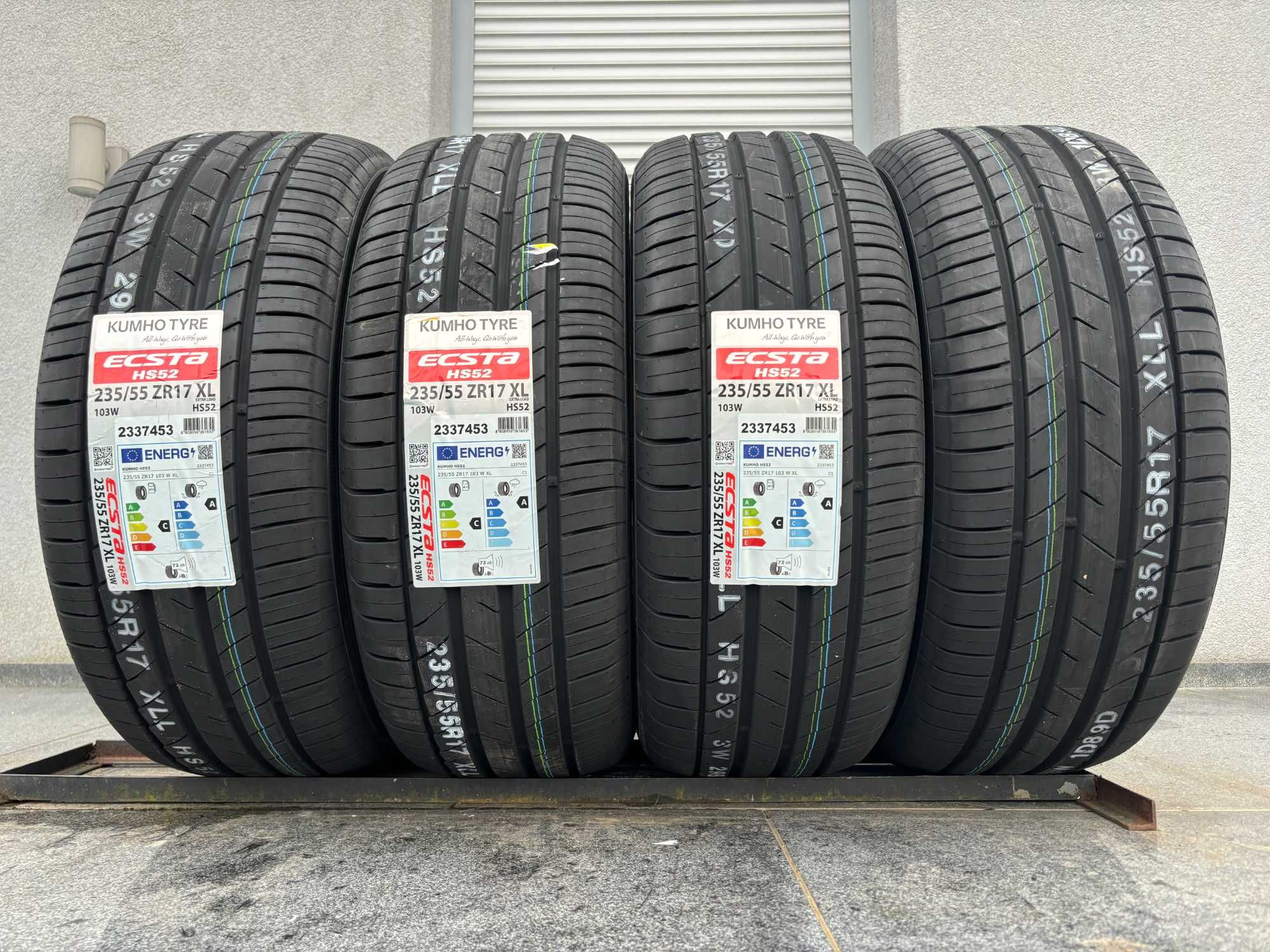 x4 letnie 235/55R17 Kumho Ecsta 103W XL Prosto z fabryki C,A,72db gwar