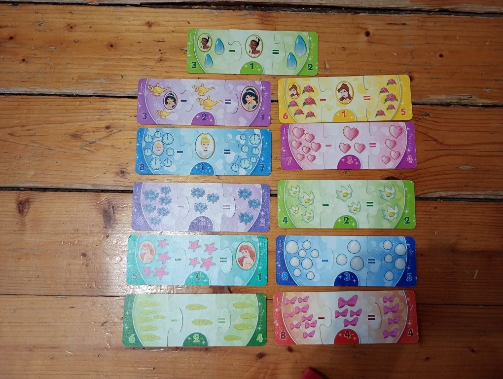 Disney księżniczki puzzle edukacyjne- Już liczę!- nauka dodawania