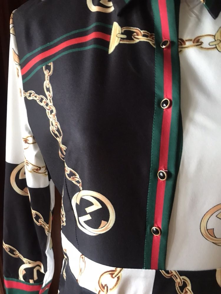 Vestido maxi padrão Gucci