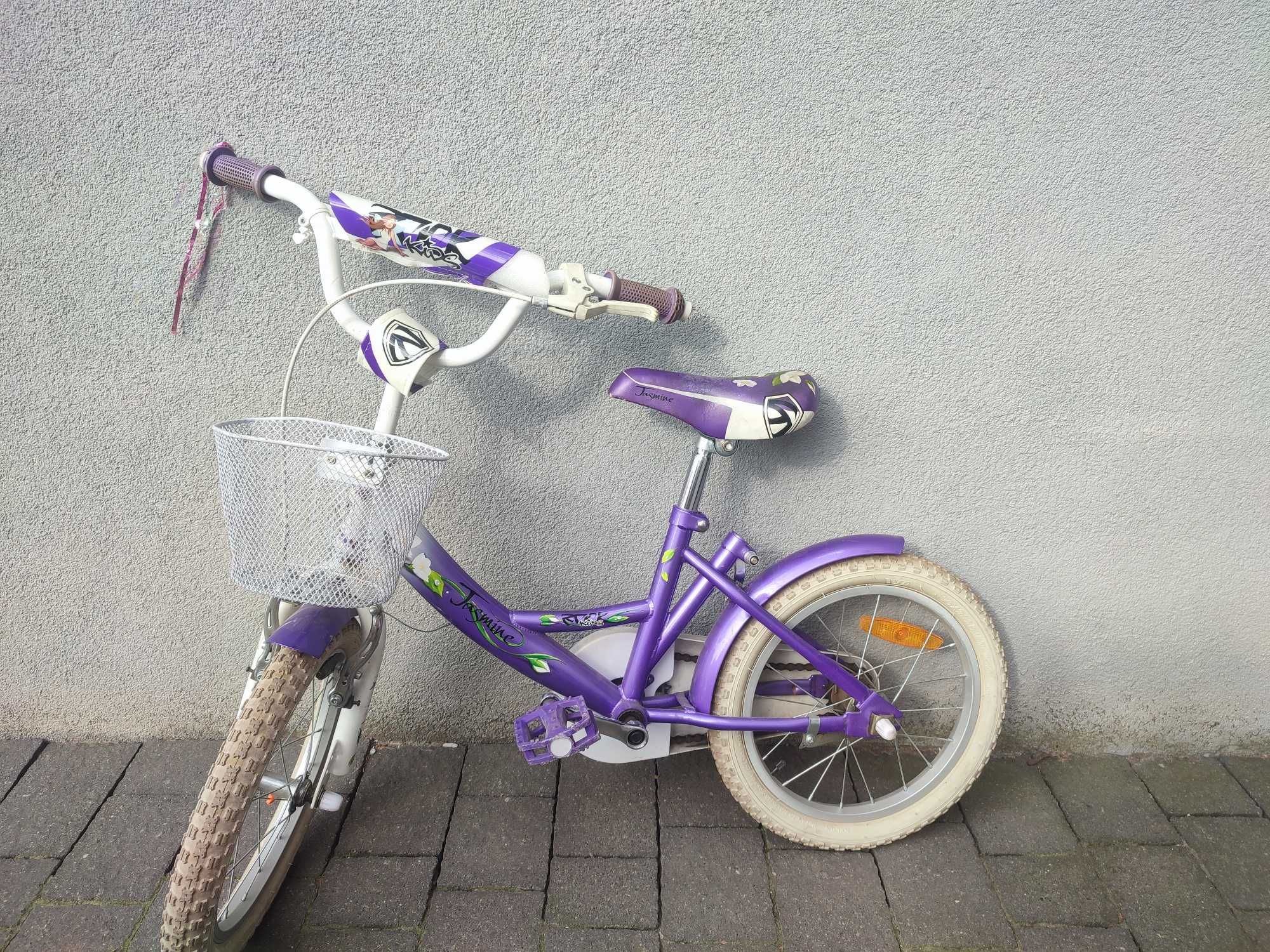 Rower 12 cali  dziecko dziewczynka nauka jazdy fiolet