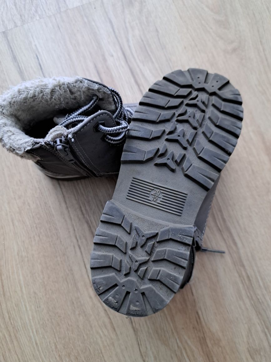 Lidl Lupilu buty zimowe trapery ocieplane szare rozmiar 30 wkładka 19