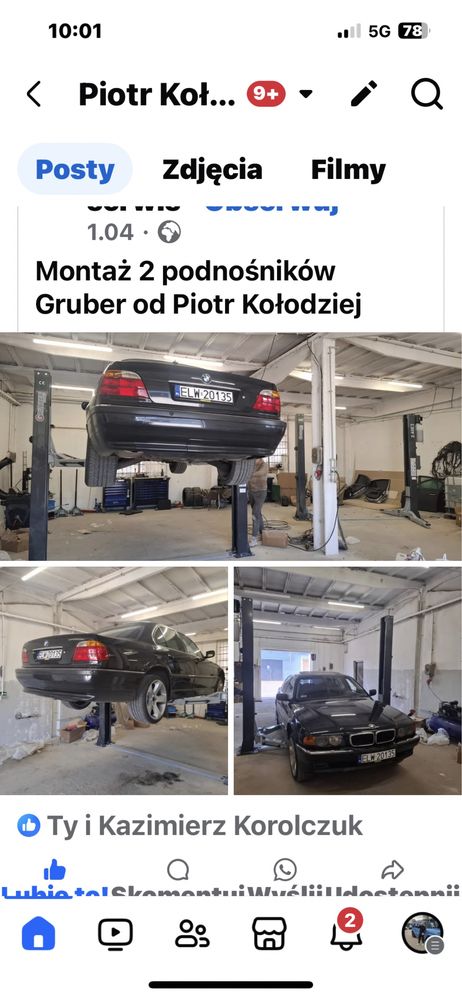 Podnośnik dwukolumnowy busy,dostawcze 5-6 t hydrauliczne