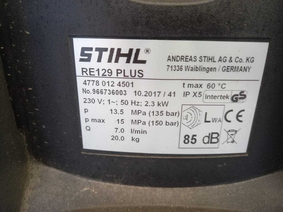 Sthil RE 129 Myjka ciśnieniowa 230V Bęben na wąż