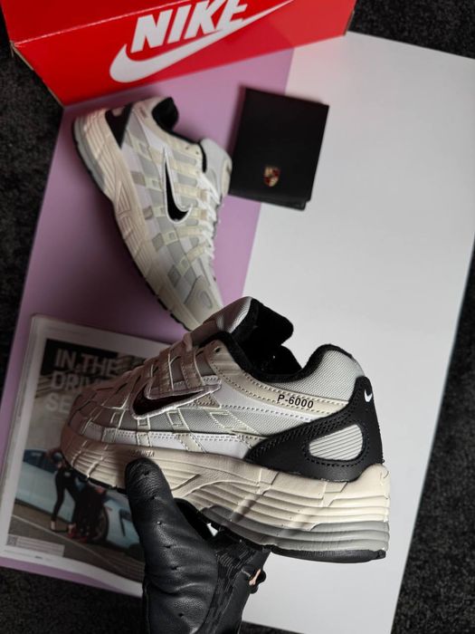 Жіночі кросівки найк Nike P-6000 Fleece Beige White Black [36-41]