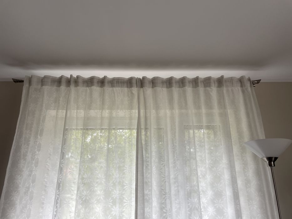 KARNISZE aluminiowe rurki zestaw na firanki i zasłony, uchwyty!