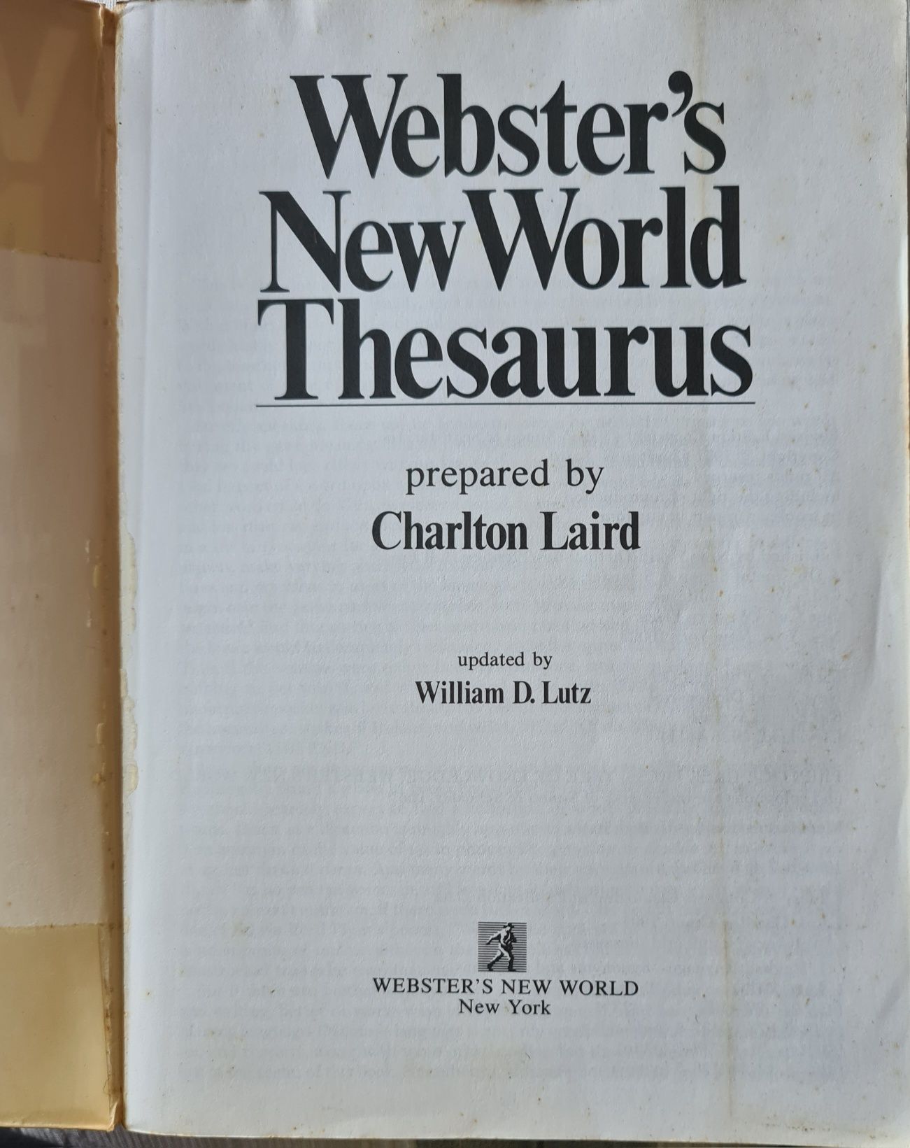 Websters NewWorld Thesaurus