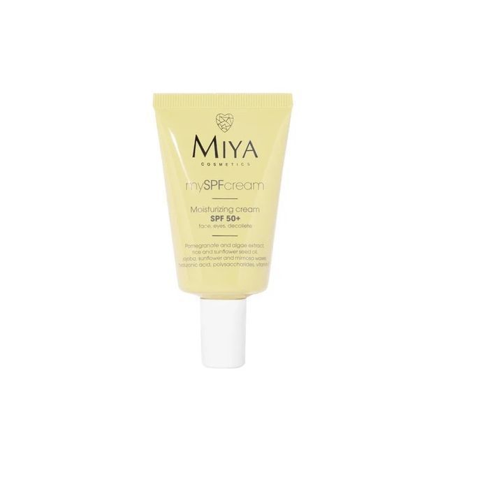 Miya Cosmetics nawilżający krem SPF50+ do twarzy oczu i dekoltu 40ml