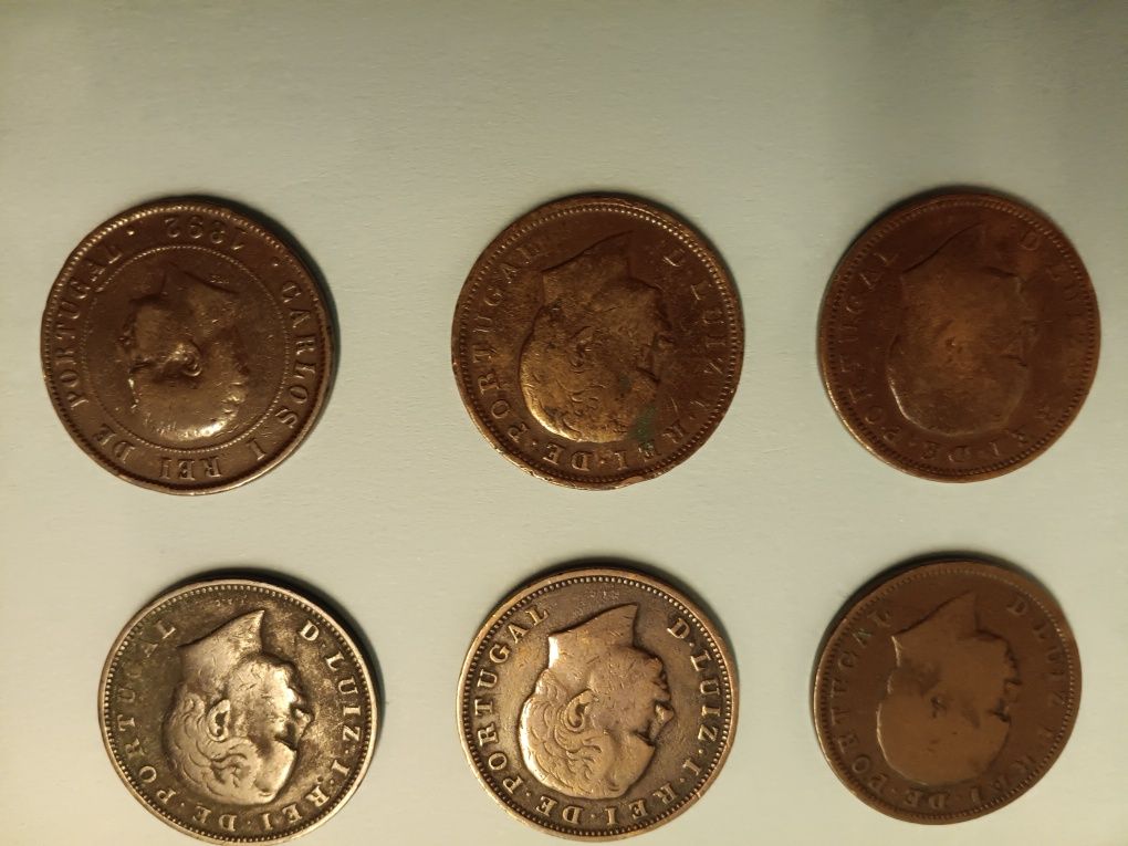Moedas em Bronze de 20 Reis 1882 3 moedas 30€ 1883 1 moeda 10€