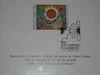 Selo e carimbo 1987-ano europeu do ambiente