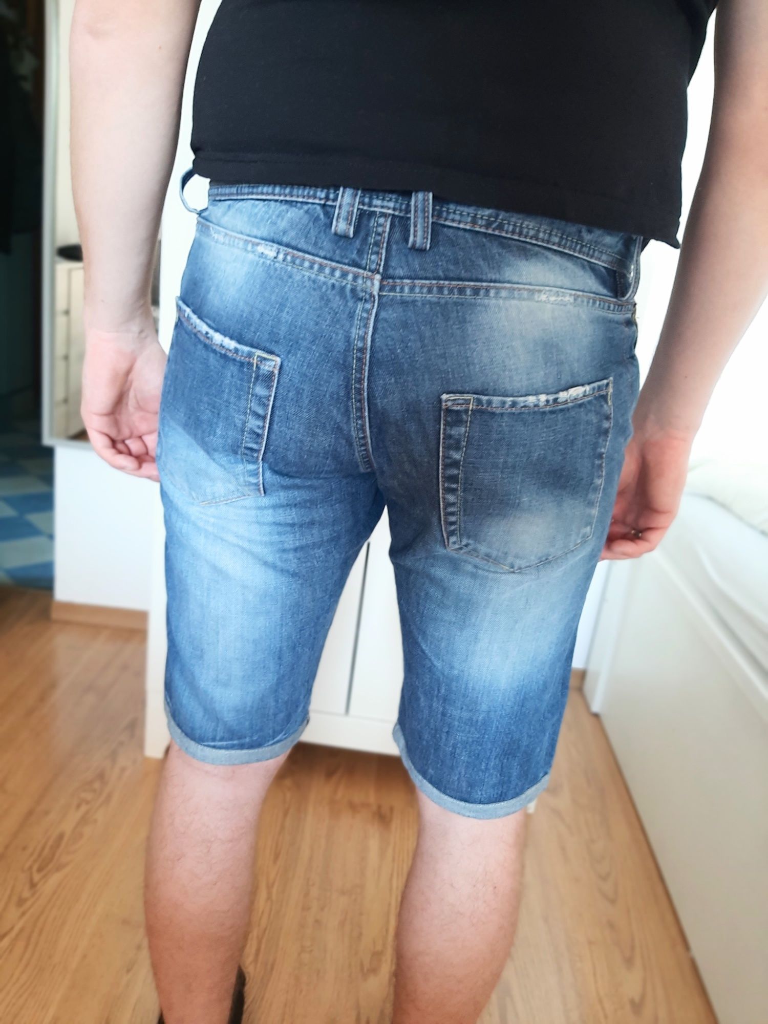 Armani Jeans spodenki Armani shorts szorty jeansowe 100% bawełna 32 S