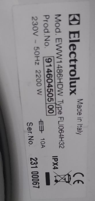 Pralko-suszarka Elektrolux EWW 1486HDW - wszystkie części.