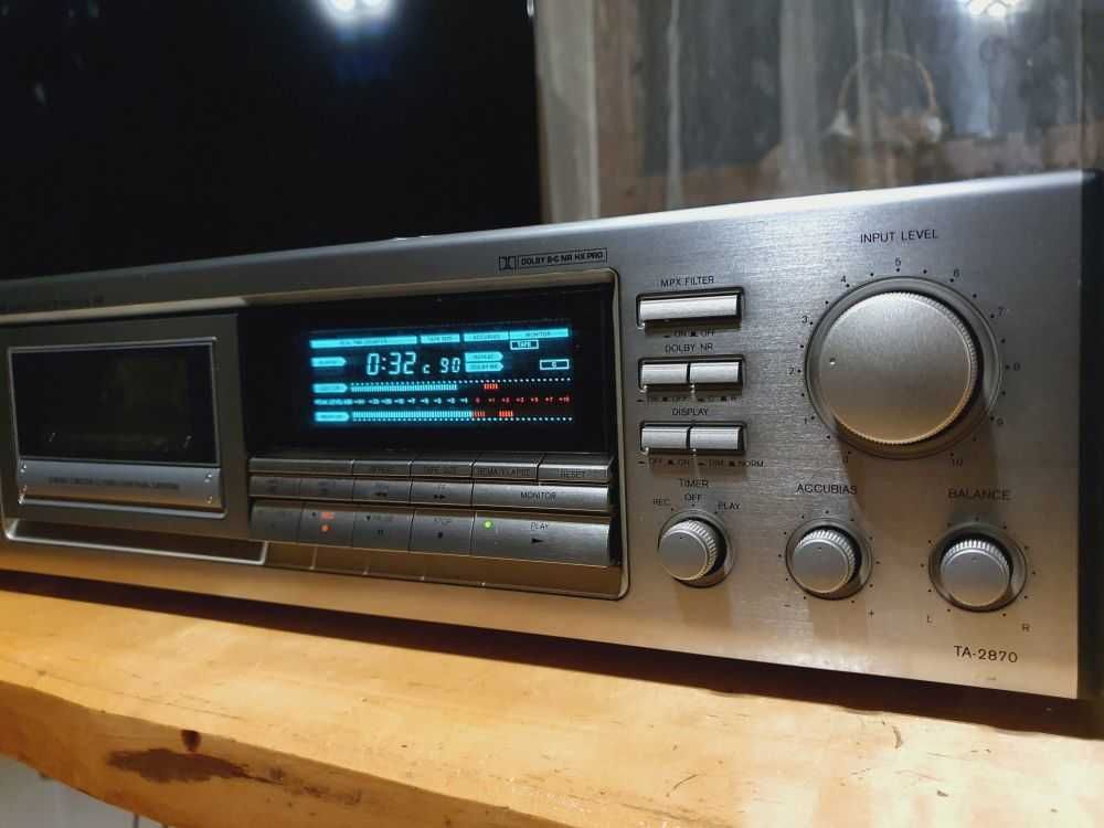 Top Srebrny Deck! Magnetofon ONKYO TA-2870 - 3-Head