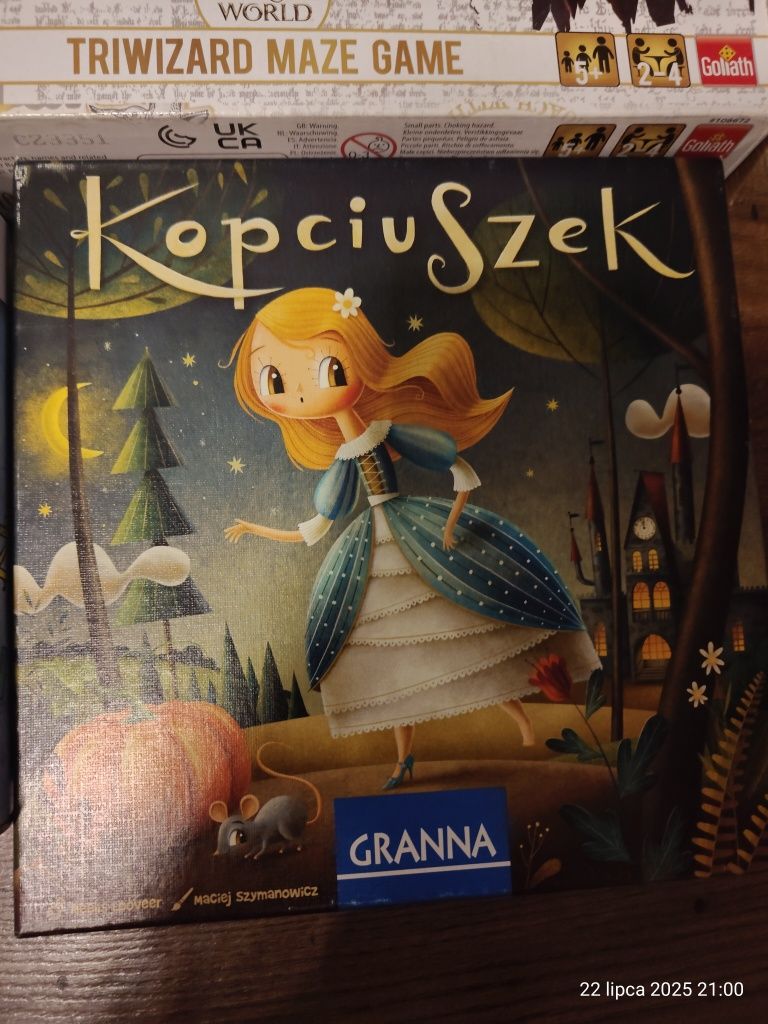 Zestaw gier dla dzieci, domino, chińczyk Harry Potter, Kopciuszek