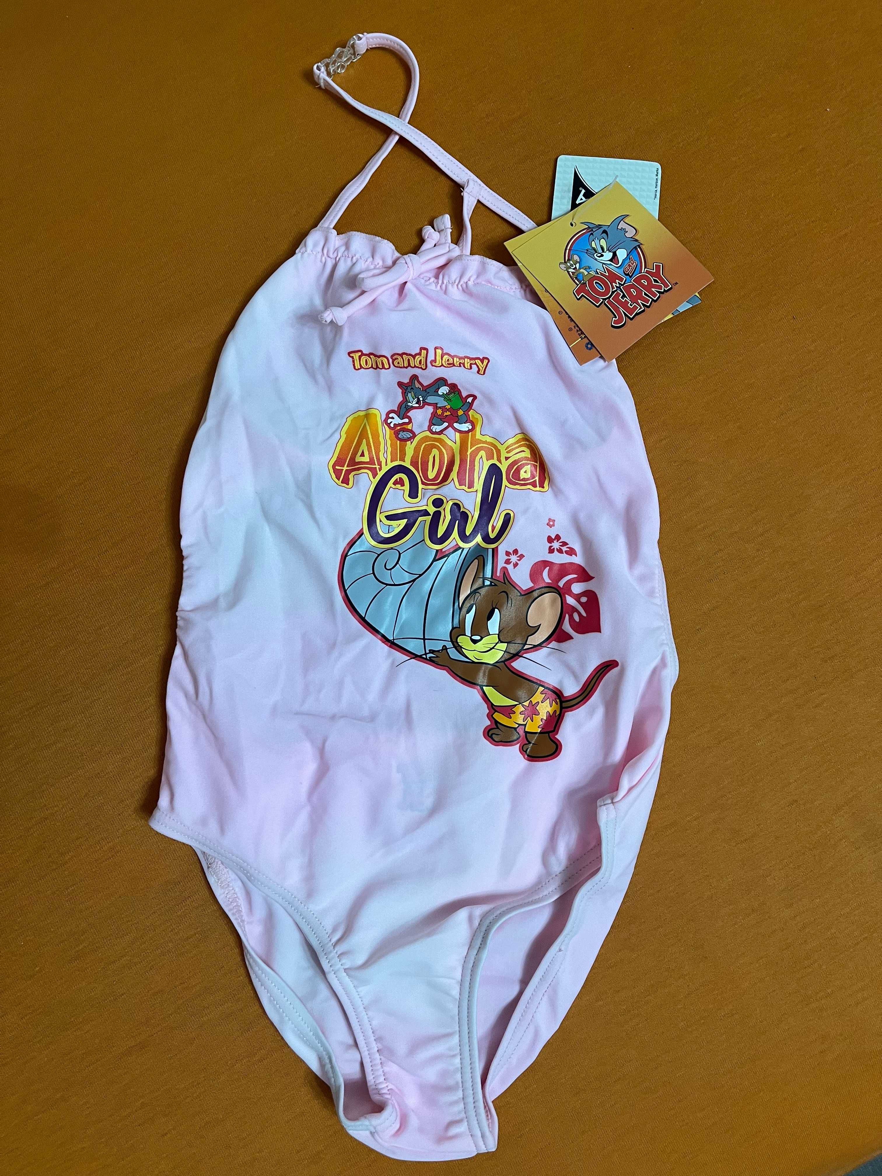 Nowy strój kąpielowy jednoczęściowy 110  cm Tom and Jerry