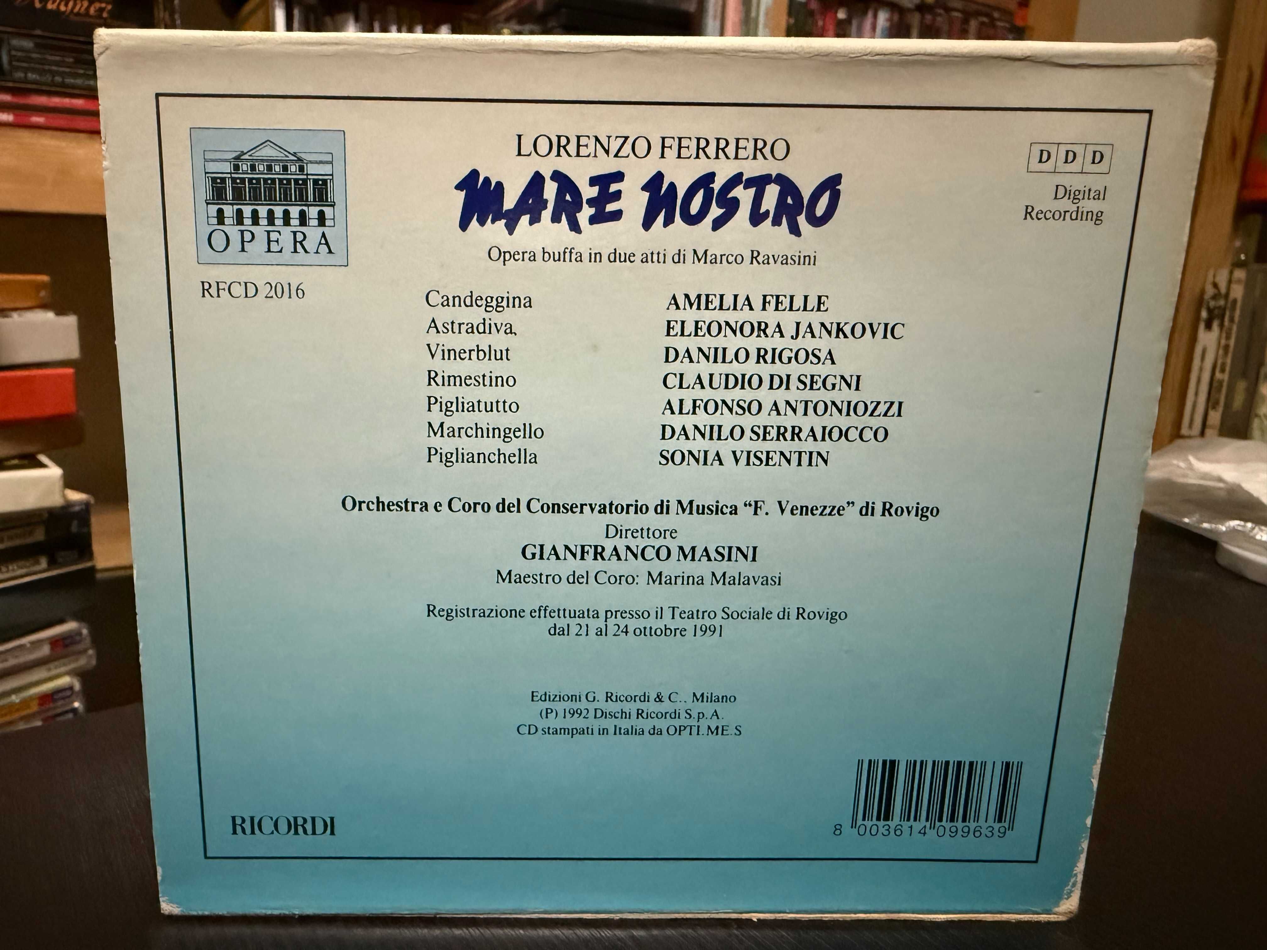 Lorenzo Ferrero – Mare Nostro – Felle, Jankovic – Gianfranco Masini