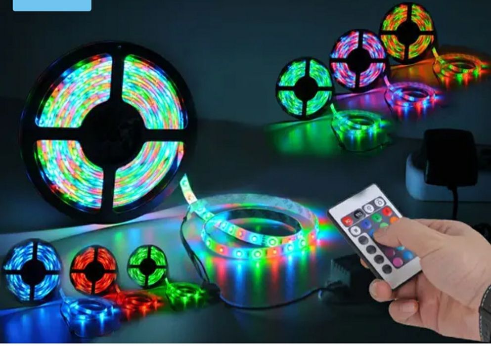 Светодиодная цветная RGB Led лента 5м с пультом