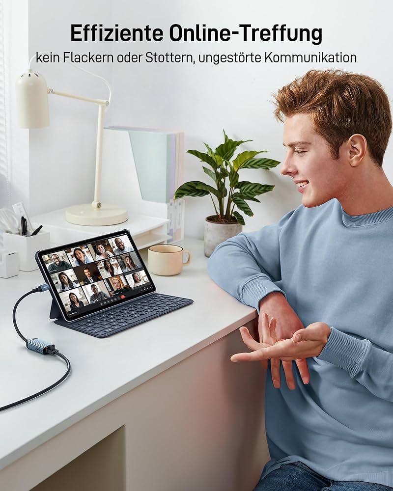 Acer USB-C LAN адаптер 1Gbps для ноутбука, планшета, Switch