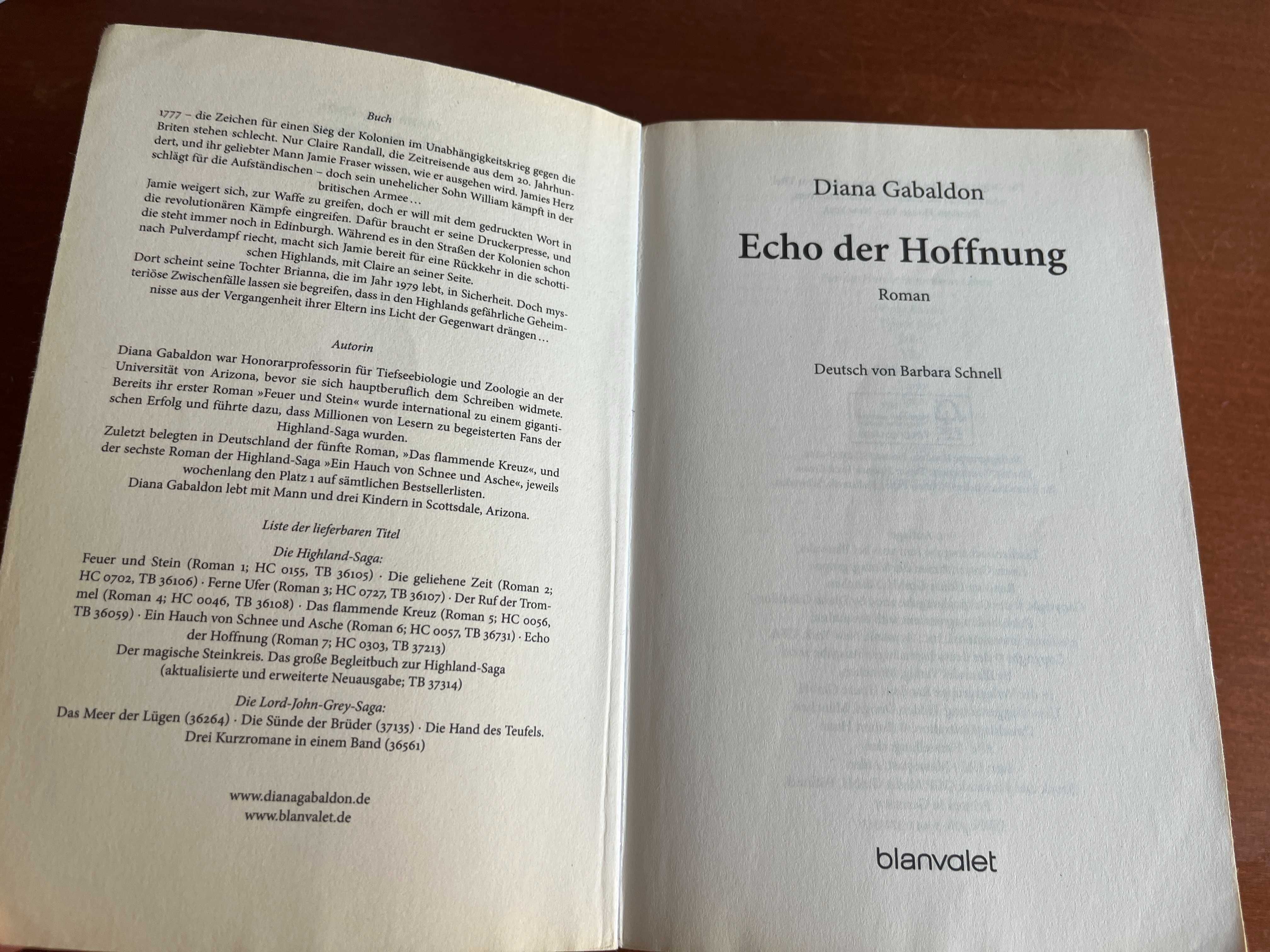 Echo der Hoffnung - Diana Gabaldon