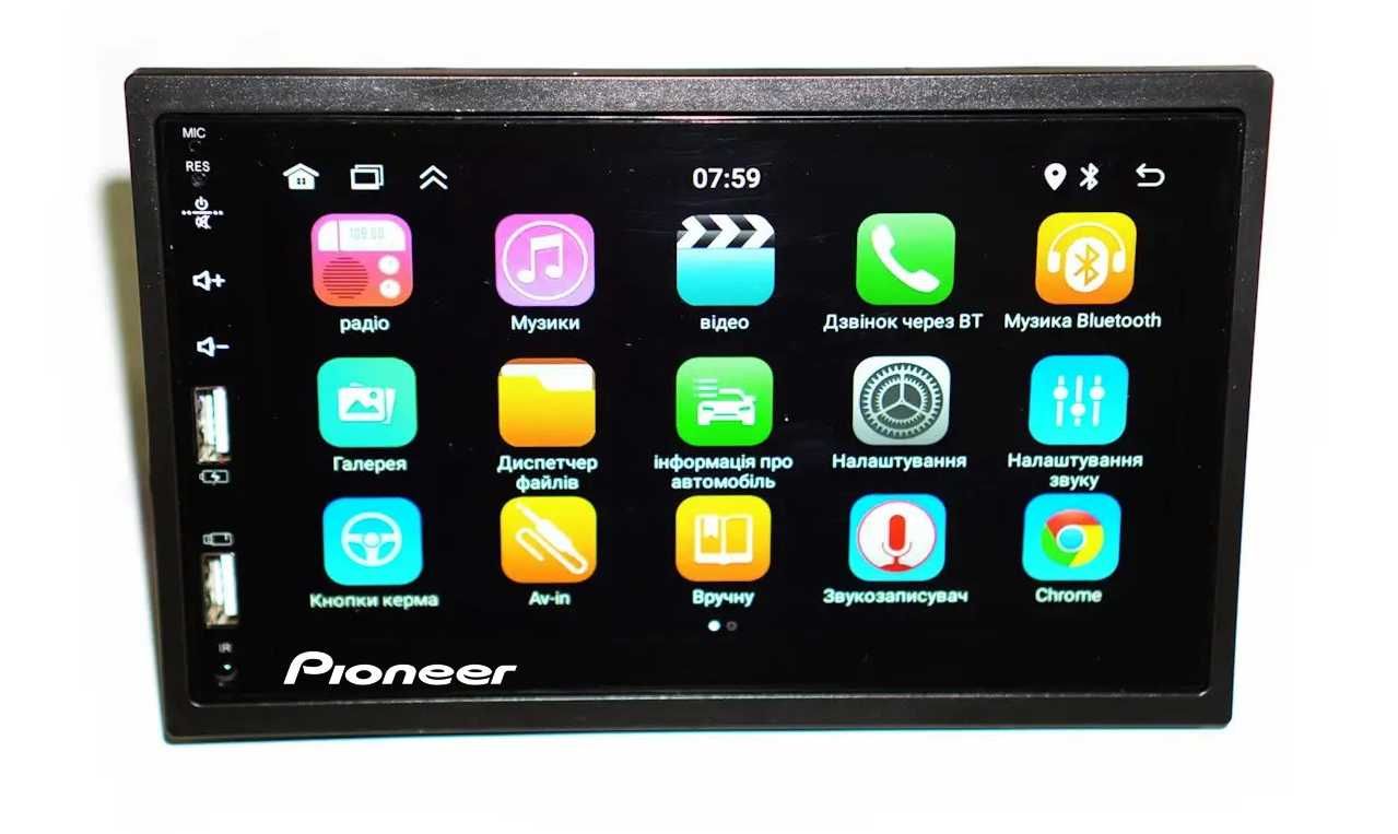 Автомагнитола Pioneer 7023А 2/32GB 2DIN,GPS,Android 14, 7''240W 1080P