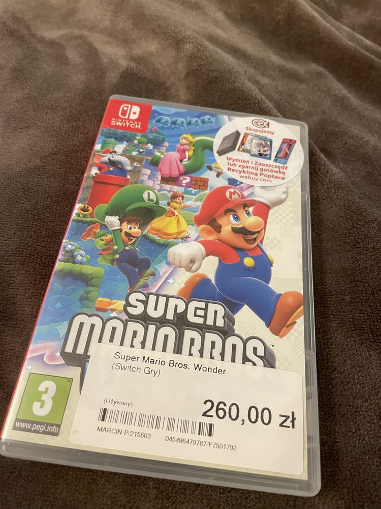 Gra na nintendo Switch super Mario Bros Wonder
