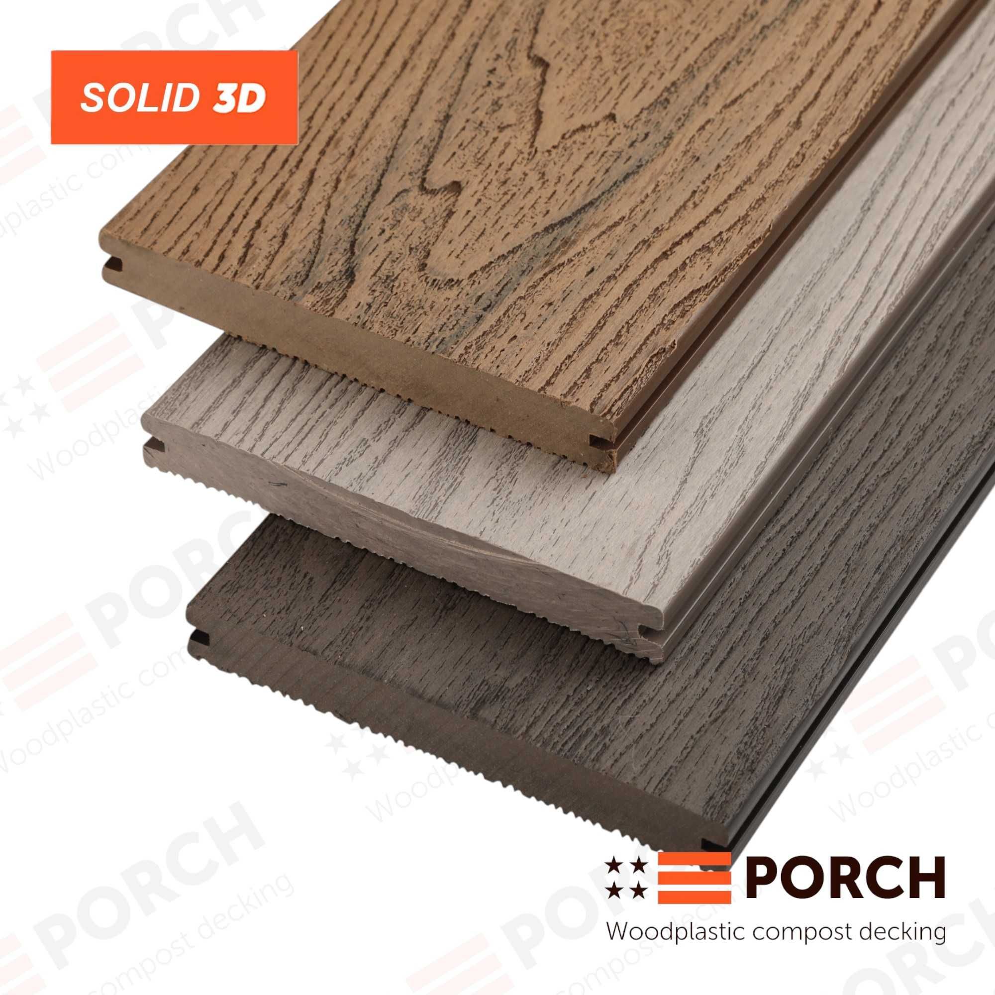 Терасна дошка ДПК Porch Real, Intense, Multi, Solid. Імпорт.