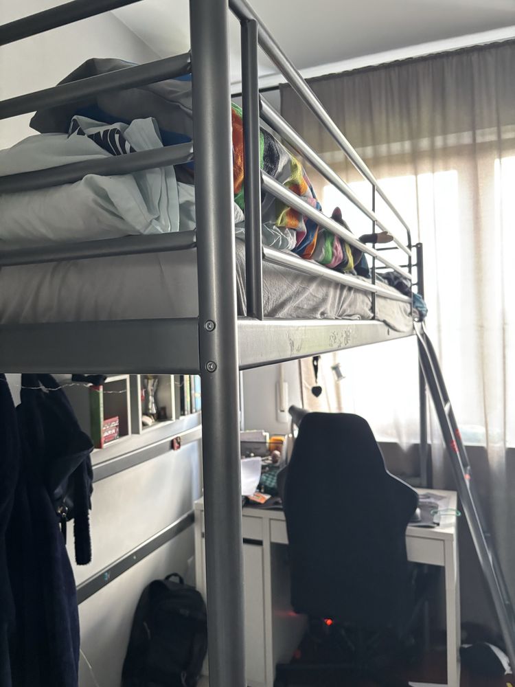Łóżko piętrowe Ikea metalowe 90 cm