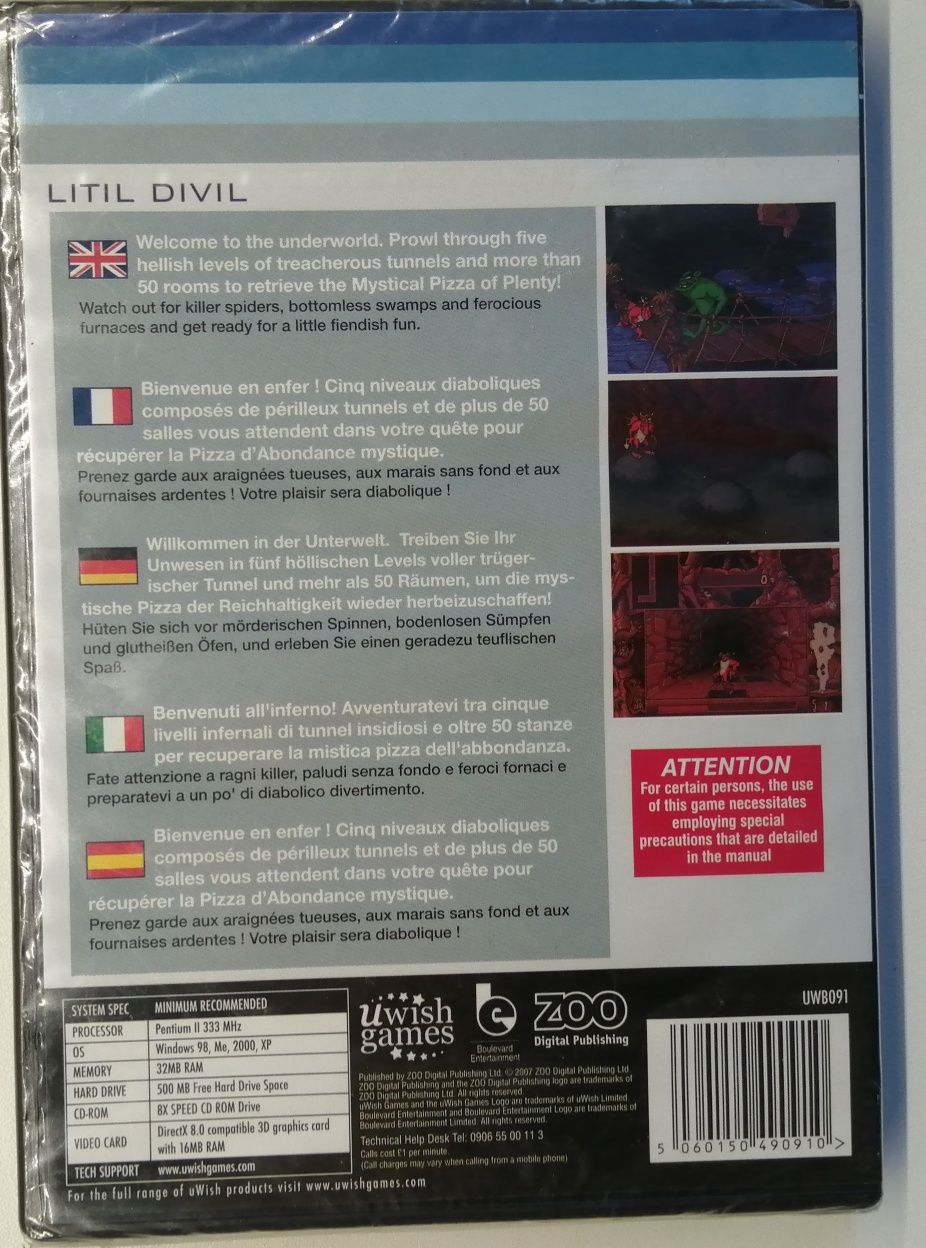"Litil Divil" gra PC RETRO wersja pudełkowa UNIKAT FOLIA!!