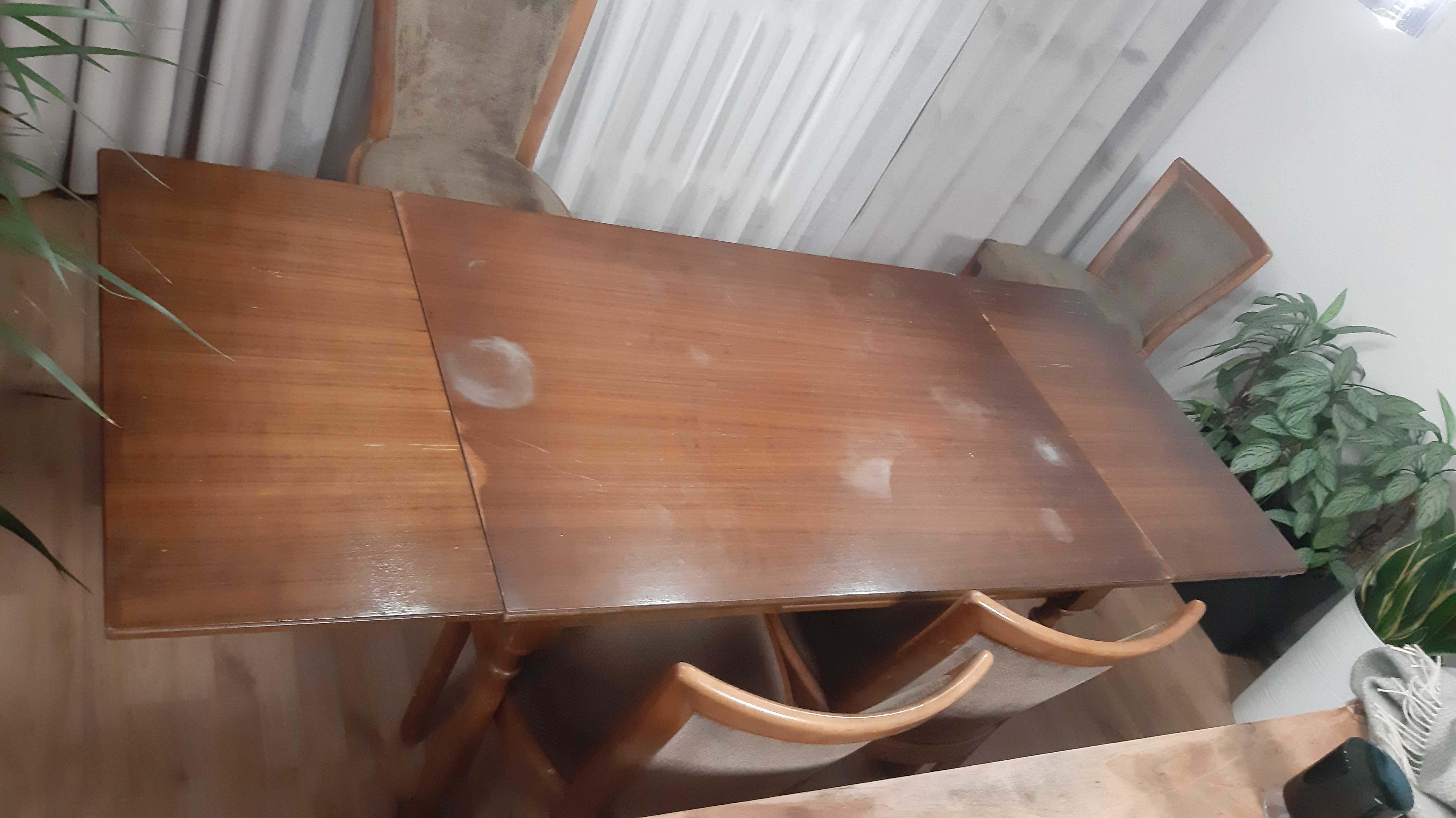 Stół drewniany brązowy rozkładany