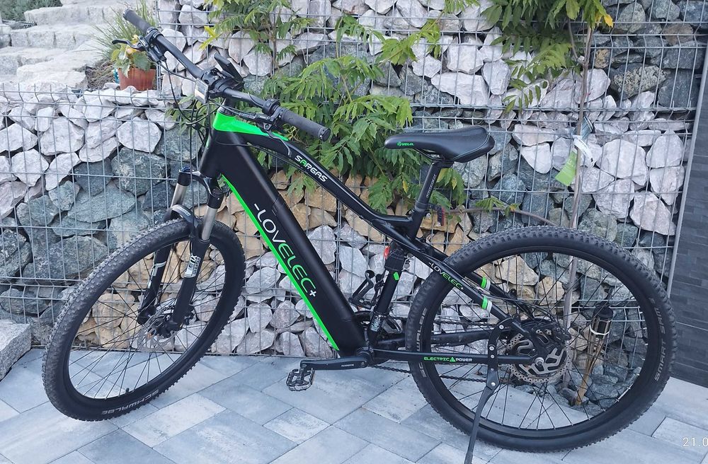Rower elektryczny Lovelec Sargas black/green rama 19", koła 29", 13Ah