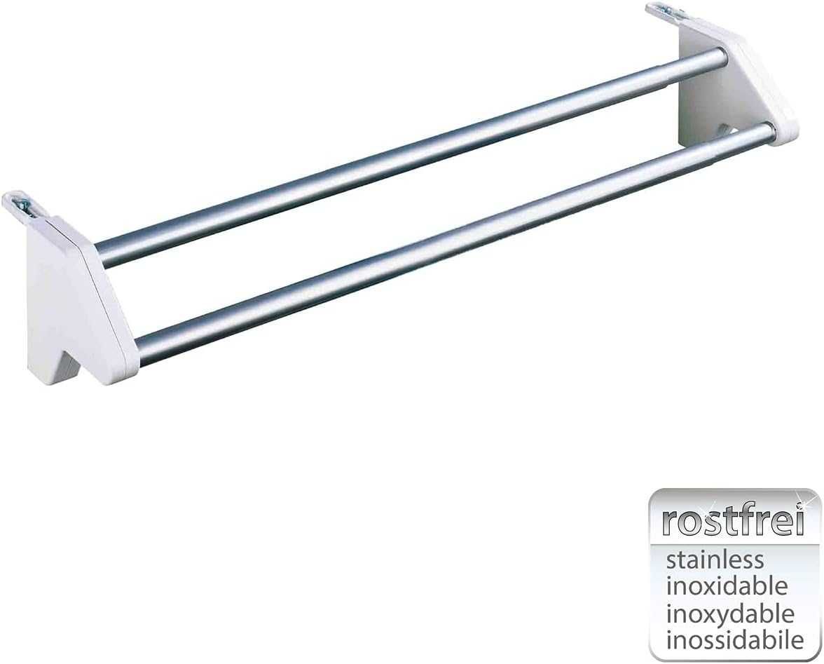 Wenko Suszarka Do Ubrań Twin Aluminiowa 60 x 13 x 11,5 Cm