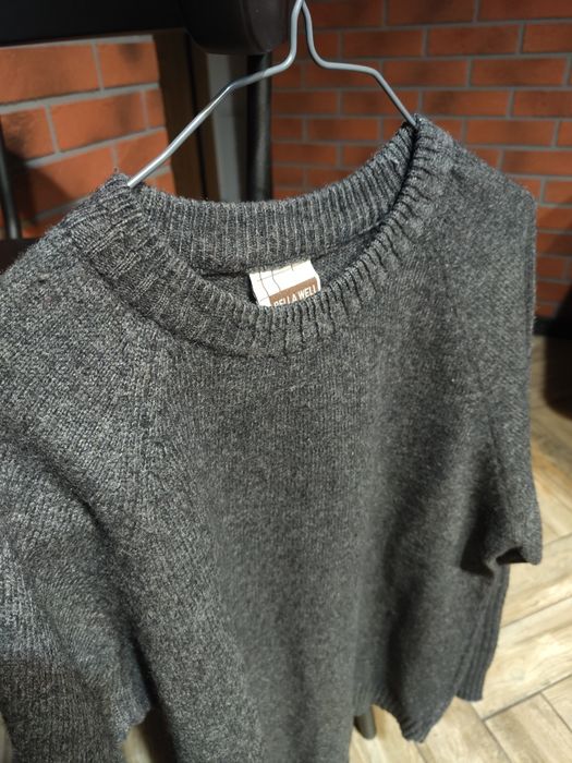 Sweter szary 80% wełna L