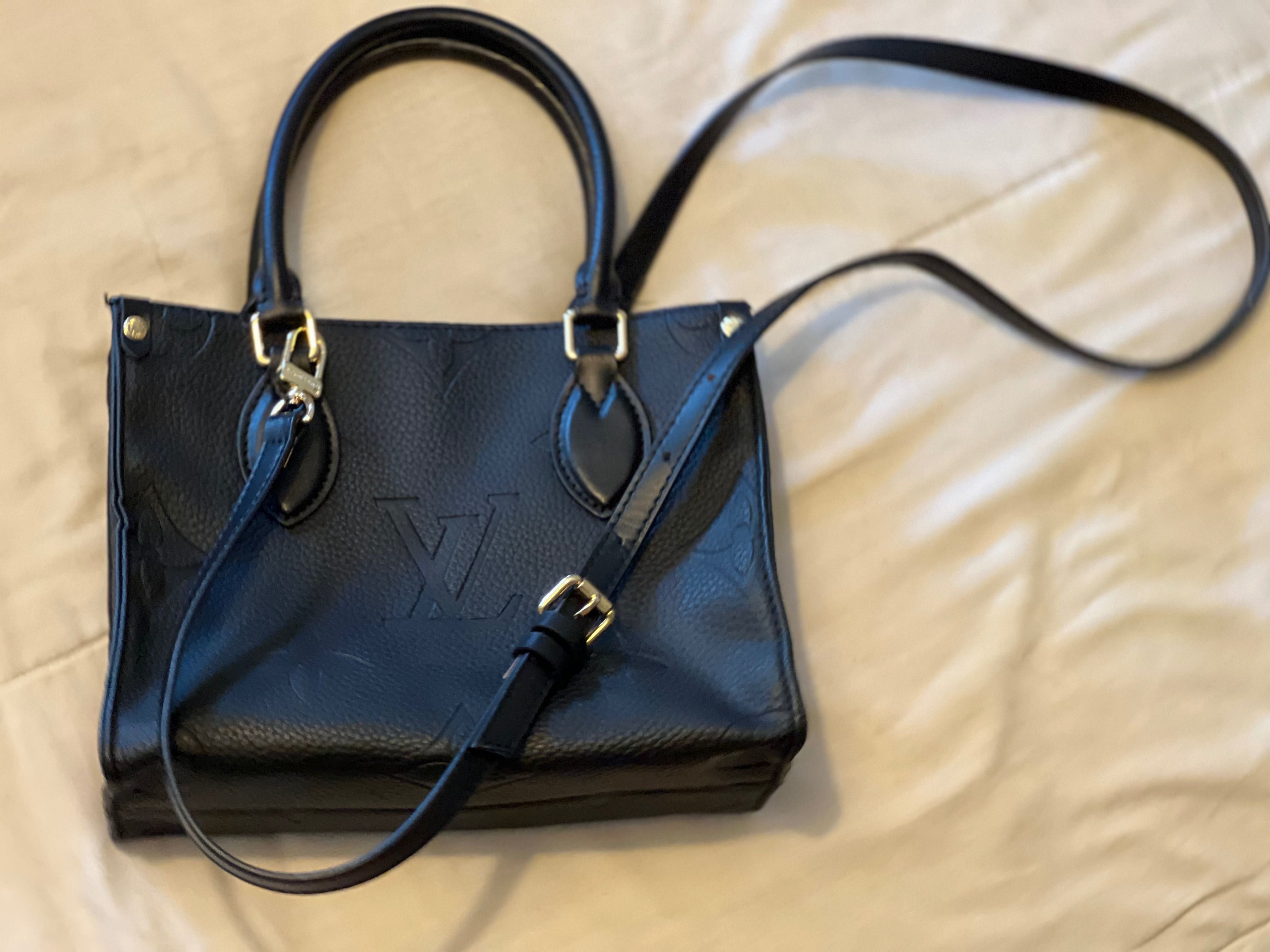 Bolsa LV - Couro Preta - Modelo Tote pequena - Nova