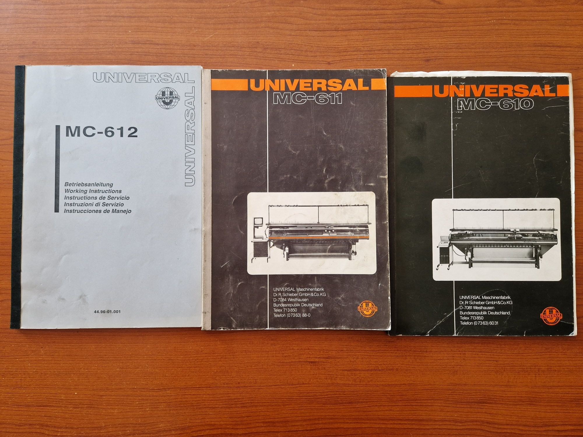 Maszyna dziewiarska UNIVERSAL 611, 612, 613. 5 szt. Uiglenie 5 i 7.
