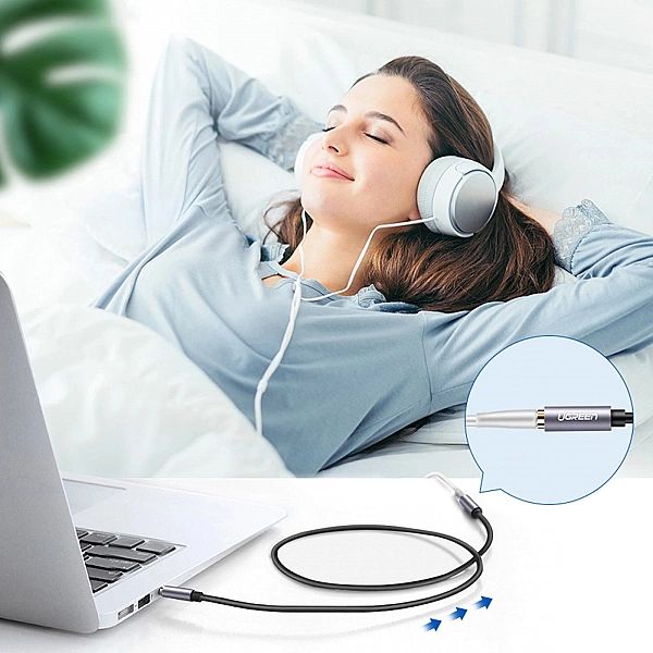 Ugreen kabel adapter przedłużacz AUX mini jack 3,5 mm 2m niebieski (AV