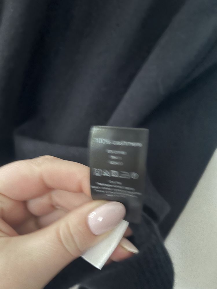 F&F kaszmirowy sweter granetowy XXL