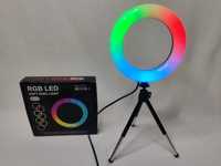 [NOVO] Ring Light 16 cm [RGB] com Tripé Extensível [12 - 17 cm]