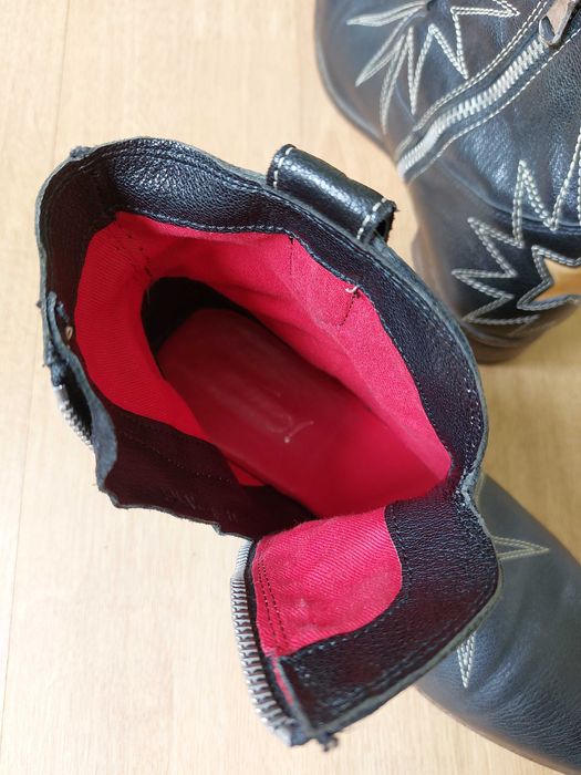Botas Botins Sapatos cowgirl marca LAVORAZIONE ARTIGIANA, 100 % pele