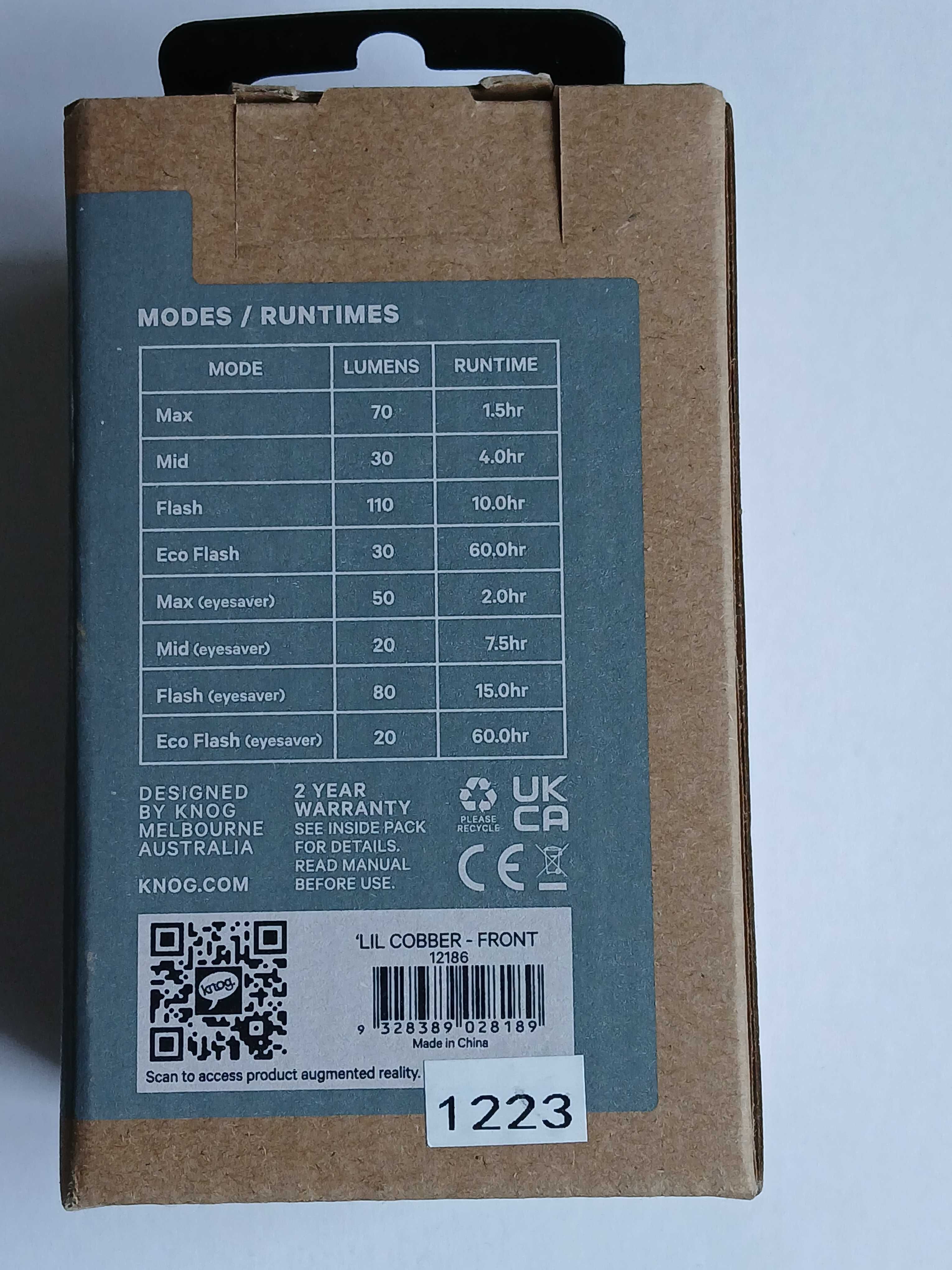 Knog Lil Cobber lampka rowerowa przód*12186* Nowa i oryginalna