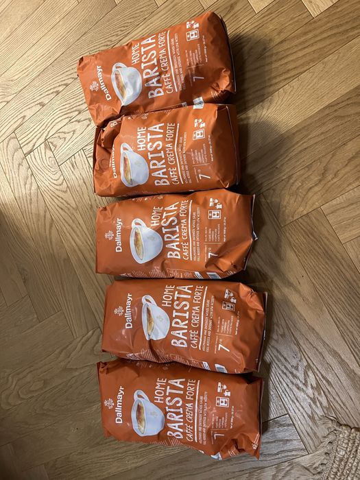 Nowy komplet 5 kaw DALLMAYR Home barista crema cafe 1kg