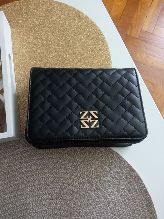 Torebka damska czarna mała listonoszka Maciej Zień