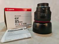 Objectiva Canon 85 f1.2 L