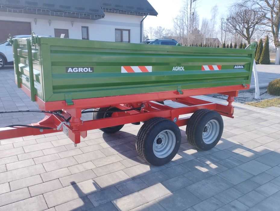 Rolnicza Przyczepa Dwuosiowa 2,5T Kiprowanie na 3 Strony Dowóz