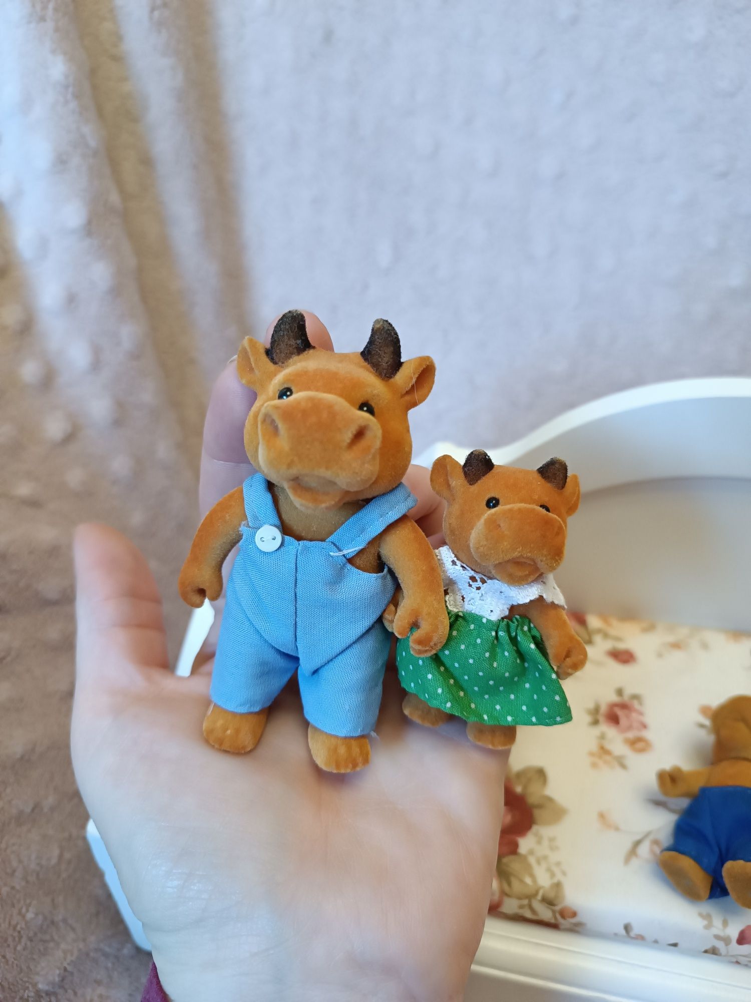 Sylvanian Forest families figurki cow byki vintage krowy rodzina byków