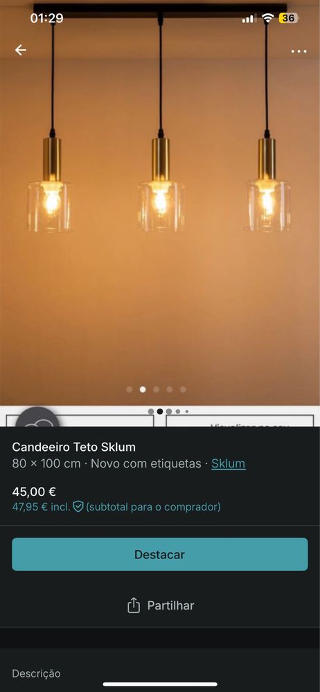 Candeeiro teto Sklum
